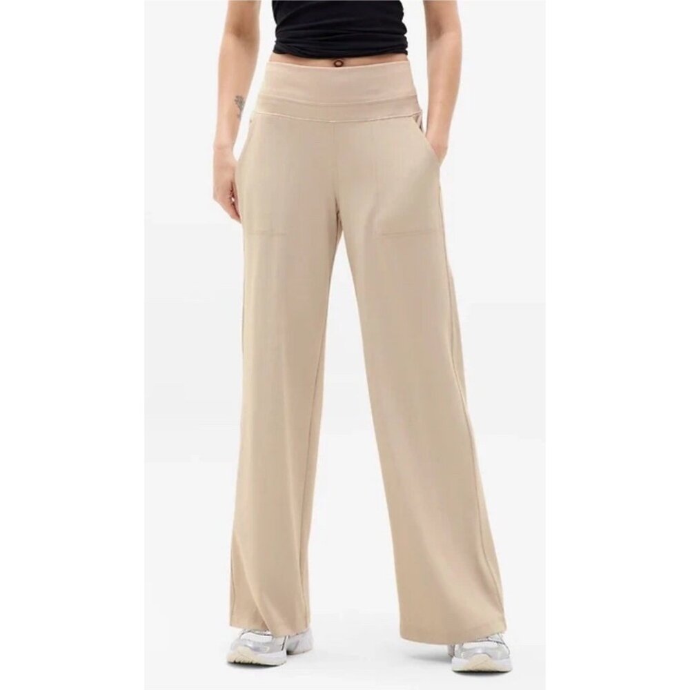 ATHLETA Venice High Rise Wide Leg Pant  Size Large Pantalon Venice #982868 NEW